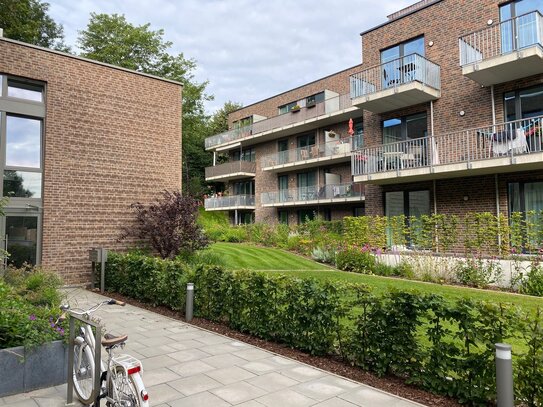 Schöne 2-Zimmerwohnung (Neubaucharakter) mit Balkon und grünem Ausblick in zentraler, aber ruhiger und grüner Lage von…