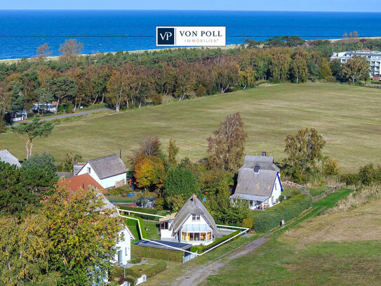 Reetgedeckter Rohdiamant an der Ostsee | Wintergarten & Terrasse