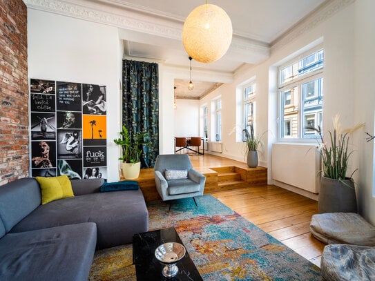 MIT AIR-BNB LIZENZ - sanierte 3-Zimmer Altbauwohnung mit 3,5 m Deckenhöhe - Altona Altstadt