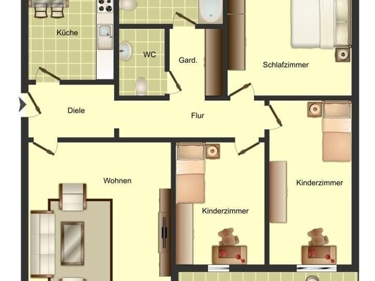 4-Zimmer-Wohnung in Unna Königsborn