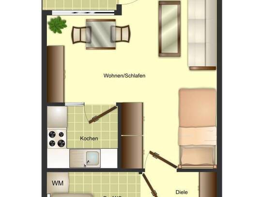 Demnächst frei! 1-Zimmer-Wohnung in Bonn Neu-Vilich