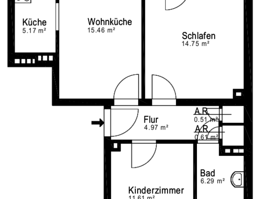 Vermietete Eigentumswohnung für Kapitalanleger mit 3,5% Rendite - provisionsfrei