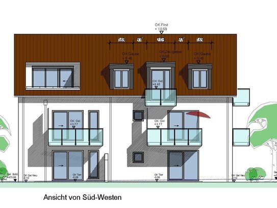 Neubau: kleine Wohnanlage KFW-40