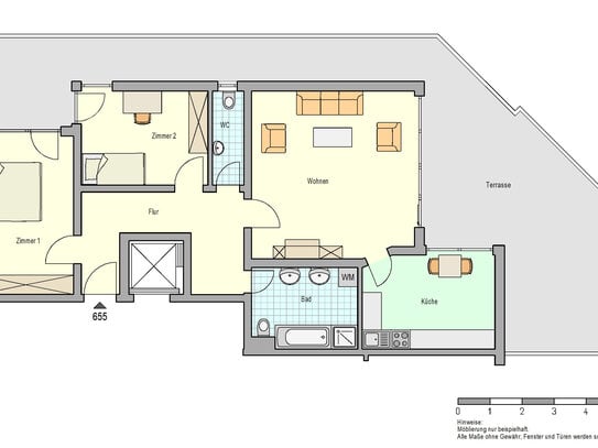 3-Zimmer-Penthouse-Wohnung ab 1.4.2025