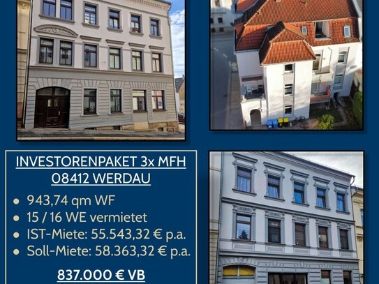 Investorenpaket 3x MFH in 08412 Werdau