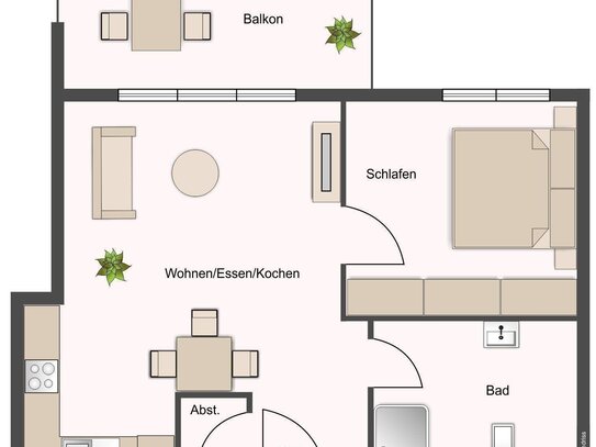 PROVISIONSFREI! 2-ZIMMER-WOHNUNG IN ALDINGEN