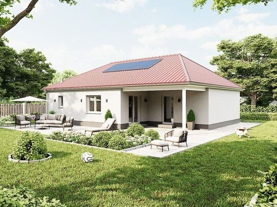 Geplanter Neubau 5-Zimmer-Bungalow mit PV-Anlage