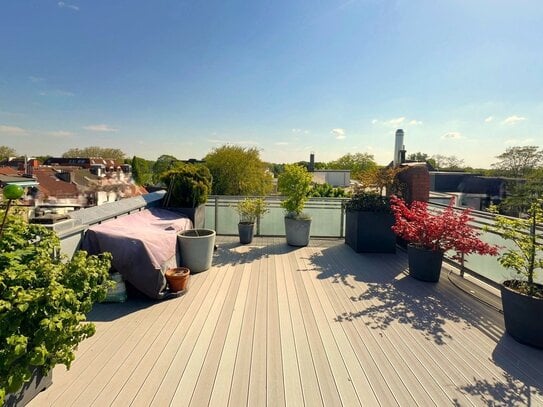 Penthouse mit Dachterrasse und Balkon in Peterswerder: Energie tanken mit freier Sicht, Ruhe und Privatsphäre!