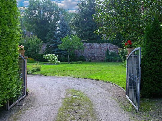 Wettin-Löbejün: 2 Reihenhäuser auf großem Grundstück, überdachter Pool und Nebengelass