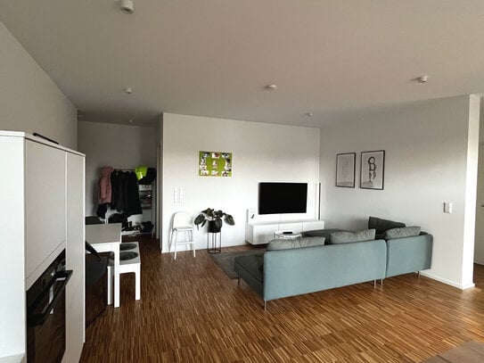 ZU VERMIETEN: Wunderschöne + moderne 3-Zimmer Neubauwohnung (2.OG) mit Balkon in einer sehr guten Wohngegend