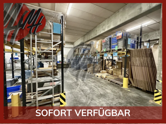 SCHNELL VERFÜGBAR - Lager (600 m²) & Büro-/Service (250 m²) zu vermieten