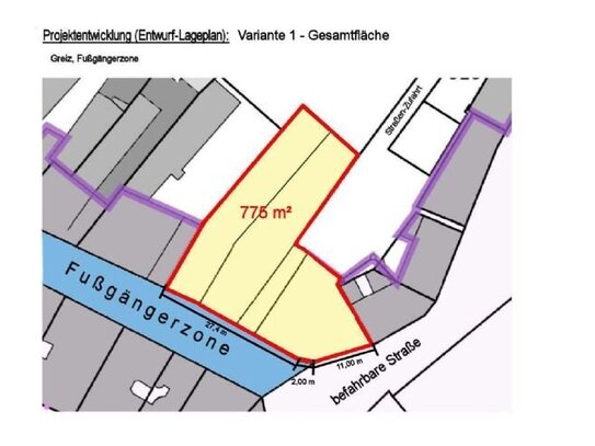 Büro-/Praxisflächen 750 m²-1.500 m² projektiert im 1.+2.O G(teilbar) in 07973 Greiz-Zentrum/Thür.