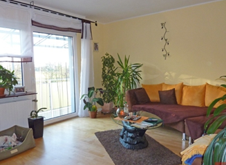 Helle, freundliche Räume mit Balkon und Gartenantei in Maintal 68m² 3 Zimmer, Küche, Bad, Balkon, Keller