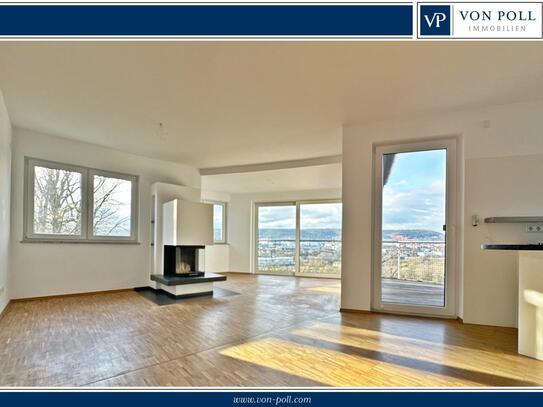 Modernes Penthouse mit Dachterrasse und Blick über Jena