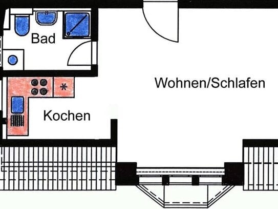 1-Raumwohnung in Ilmenau