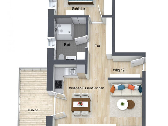 Klimafreundliche Neubauwohnung mit Balkon! WE 12