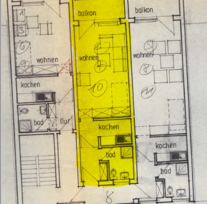 1-Zimmer-Apartment mit Balkon in Erlangen, zentrumsnah