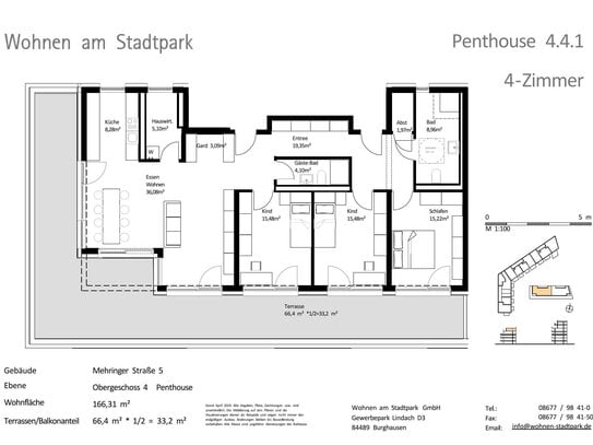 166 m² 5-Zi.-Whg. mit Balkon im Zentrum von Burghausen zum Kauf: EH40-QNG: 5% AfA + 5% Sonder-AfA & 150.000 € KfW-Kredit