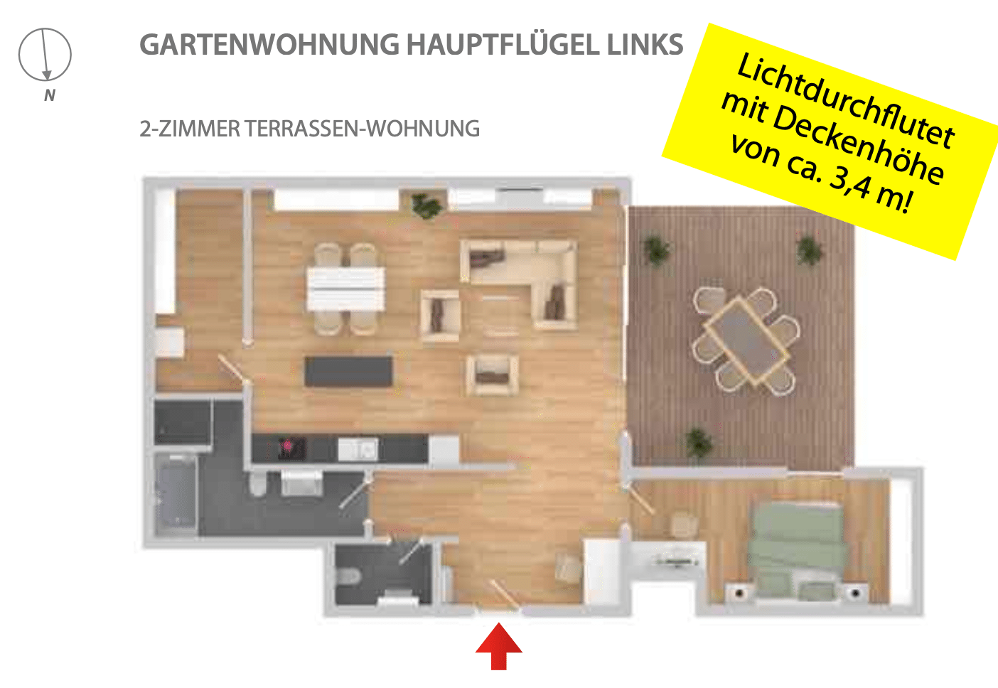Loftartige Gartenwohnung mit Seezugang, 15 Min vom Alexanderplatz – möbliert - Photo 1