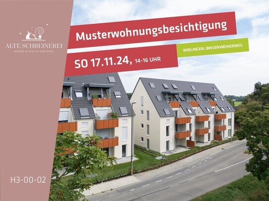 Ab sofort Bezugsfertig | 3-Zimmer Erdgeschosswohnung mit Terrasse und Gartenanteil | H3.00.02