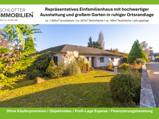 Repräsentatives Einfamilienhaus mit Traumgarten