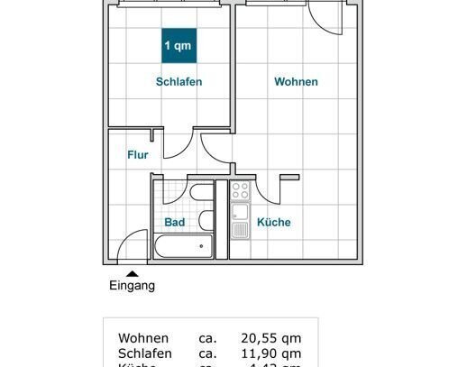 Aufgepasst: 2-Zi.-Wohnung in zentraler Lage sucht Nachmieter!