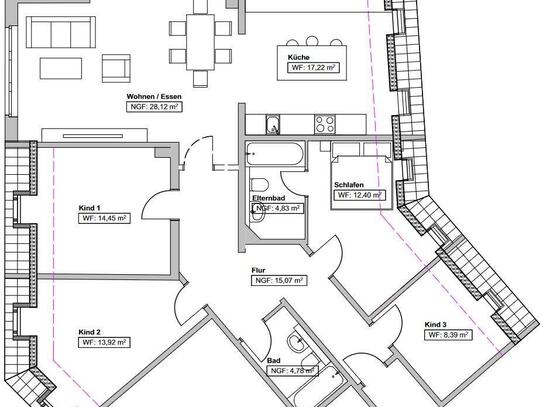 5-Zimmer-DG-Wohnung mit 2 Bädern/WC in ruhiger Zentrumslage von Reichenbach - auf Wunsch auch mit Garage/Stellplatz!