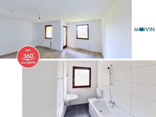 **Nur mit WBS ab 60 Jahren"HELLE und GEMÜTLICHE 1-Zimmer-Wohnung mit BALKON und TOP MODERNEM TAGESLICHTBAD