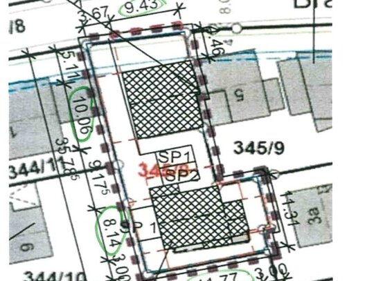 Grundstück mit einer Bebauung mit 2 Baukörpern möglich! Einfamilienhaus und Doppelhaushälfte