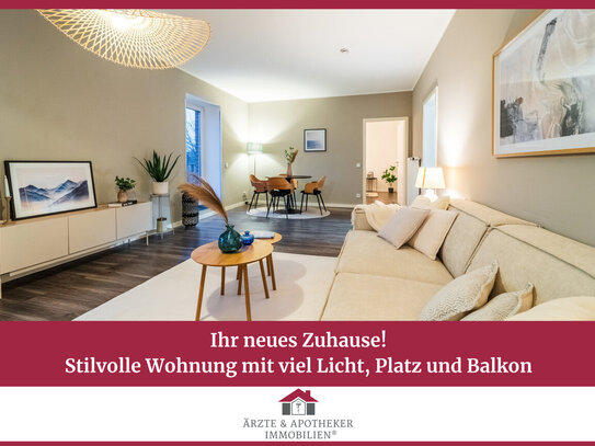 Ihr neues Zuhause: Stilvolle Wohnung mit viel Licht, Platz und Balkon