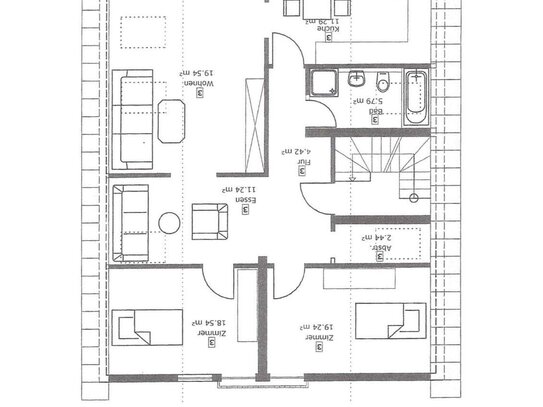 Schöne 3,5 Zimmer Dachgeschosswohnung