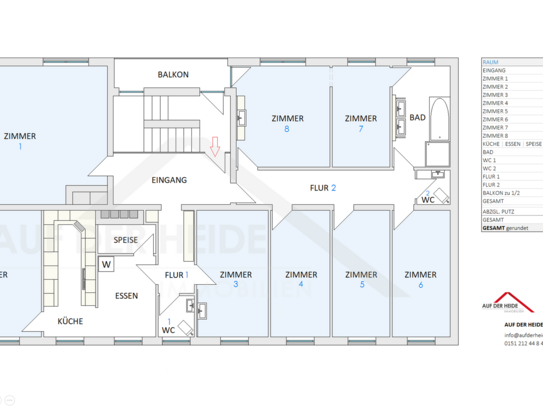 Hallstadt-Hafen | Büro oder Praxis mit 8 Zimmern + EBK + Balkon + Stellplätze