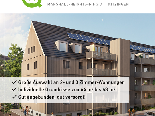 ZUR MIETE - 2-Zimmer-Wohnung mit Balkon in 97318 Kitzingen (WE 3-R06)