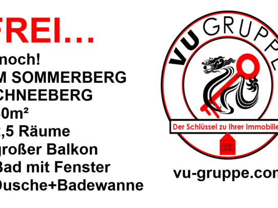 Endlich angekommen! - Großer Balkon, Stellplatz, Bad Dusche+Wanne+Fenster auf dem Sommerberg