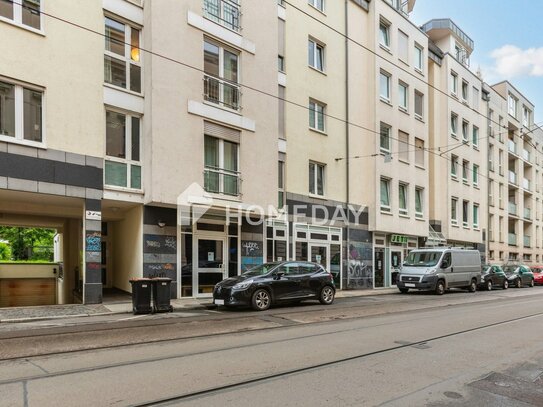 Gemütliche Stadtwohnung mit Balkon, Aufzug und Tiefgaragenstellplatz nahe der Leipziger Innenstadt