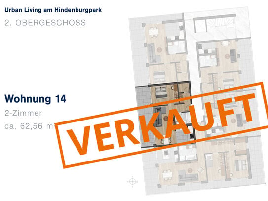 Neubauwohnung am Hindenburgpark - Wohnung Nr. 14 - 2.OG