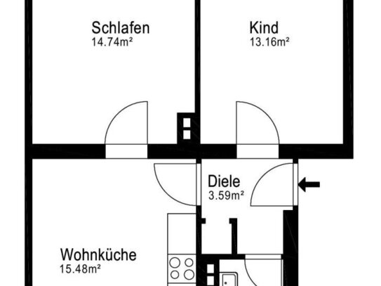 Provisionsfreie Zweizimmerwohnung zur Kapitalanlage