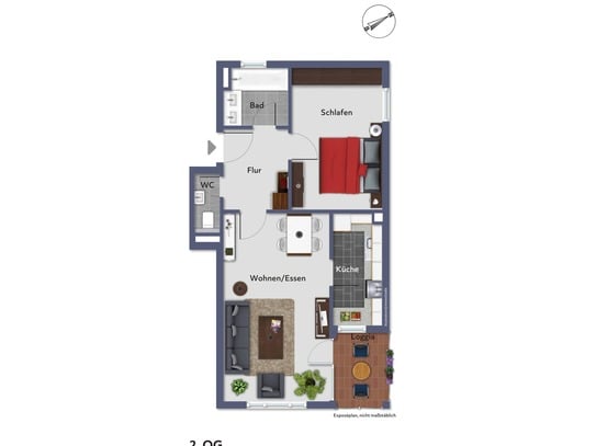 Einladend und bezugsbereit: Attraktive 2-Zimmer-Wohnung in Bad Cannstatt mit eigenem Außenstellplatz