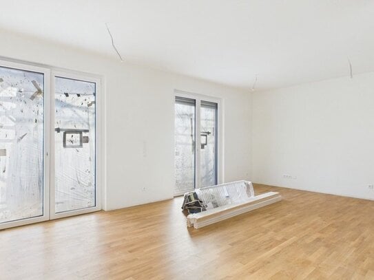 Moderne 3-Zimmer-Neubauwohnung mit Balkon und Blick ins Grüne