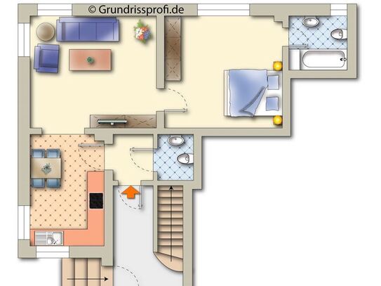 2 Zimmer Erdgeschoss Wohnung!