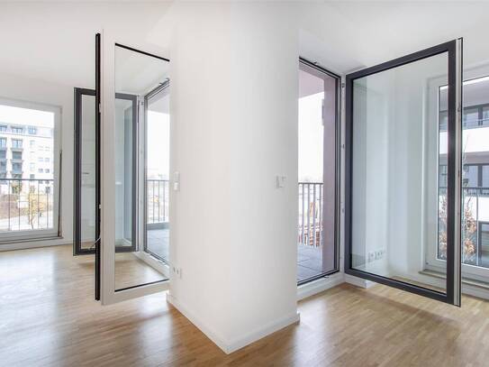 MODERNE 2-Raumwohnung am Elbepark + Einbauküche + großer BALKON !!