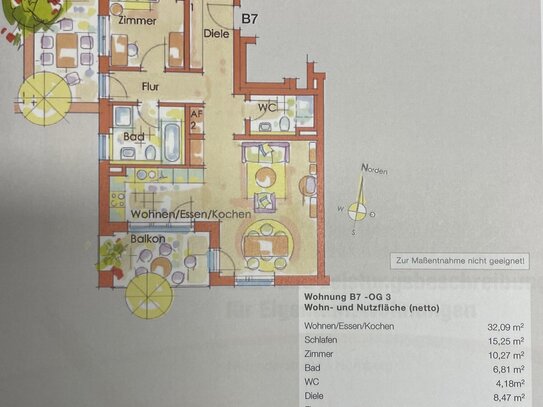 3-Zimmer-Wohnung mit großzügiger Dachterrasse und Balkon, Nähe Wöhrder See