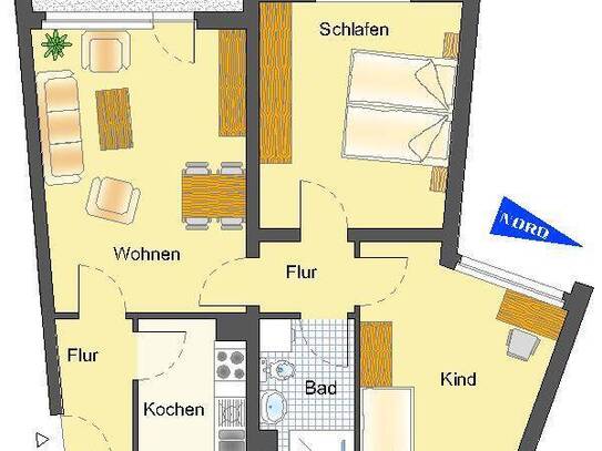 Schöne 3-Zimmer-Wohnung lädt zum wohlfühlen ein!