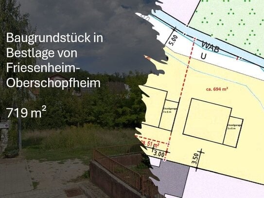 Baugrundstück Friesenheim Oberschopfheim in Bestlage mit 719 m²