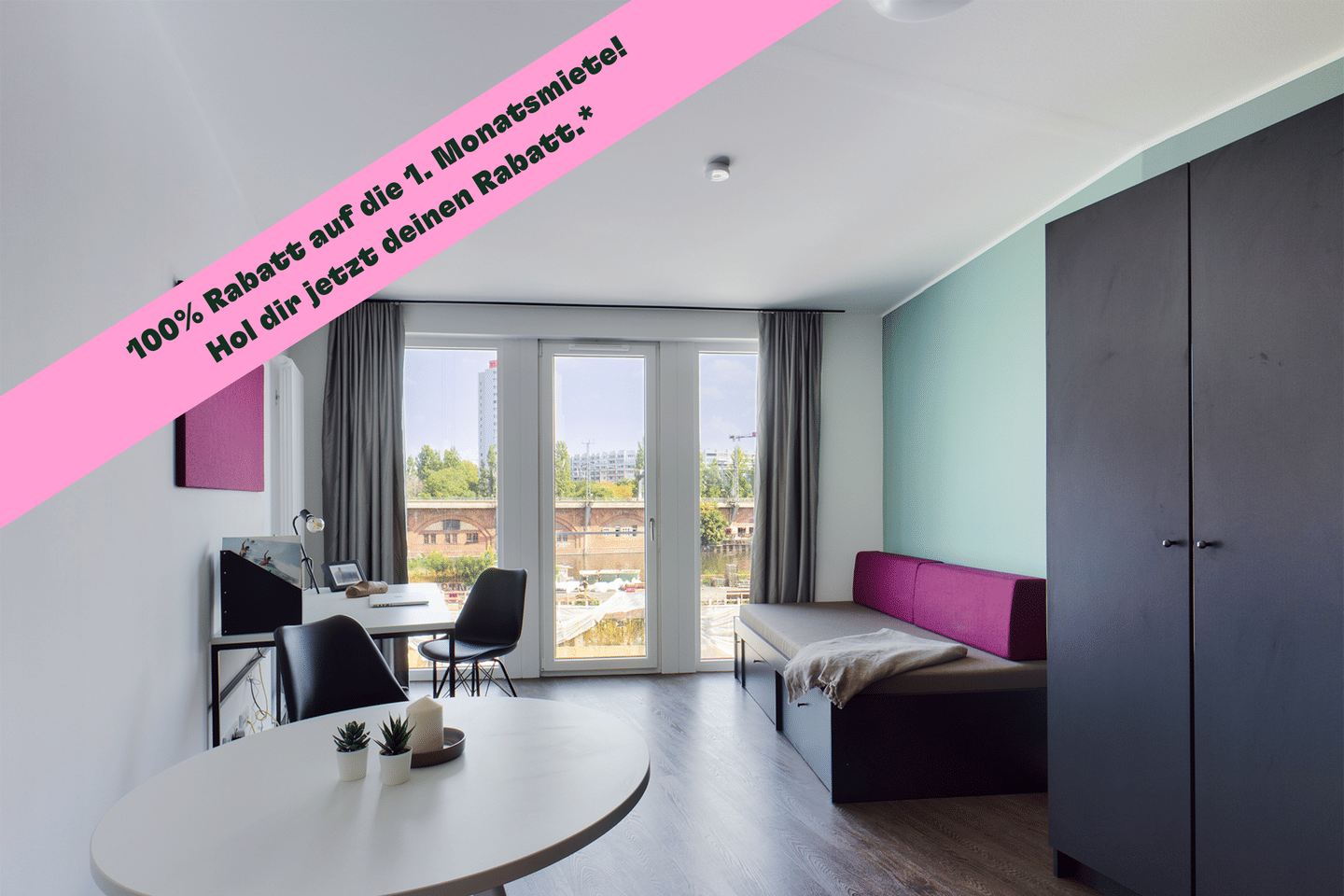 1. Monat geschenkt: Möbliertes & zentrales all-inclusive Apartment im Herzen von Berlin! - Foto 1