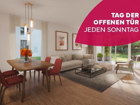 Ihr neues Zuhause: 2 Zimmer + 20 qm Garten: Ihr Neubau-Paradies im Grünen!