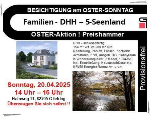 Oster-Aktion! Perfekter Schnitt - Ruhige Lage - Alles da! Familien-DHH im 5-Seenland !