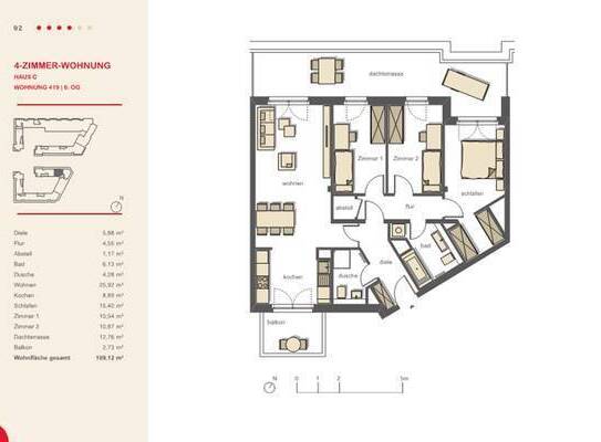 Stilvolle 4-Zimmer-Penthouse-Wohnung in Frankfurt am Main