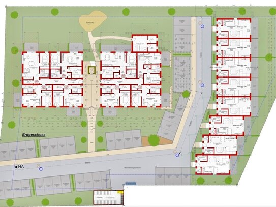 Elfershausen - Neubau Reihenhaus mit 8 Wohneinheiten sowie 20 Eigentumswohnungen