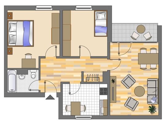 3-Zimmer-Wohnung in Neuss Erfttal